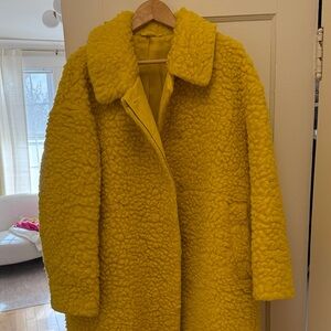 COS Yellow Women's Shearling Coat